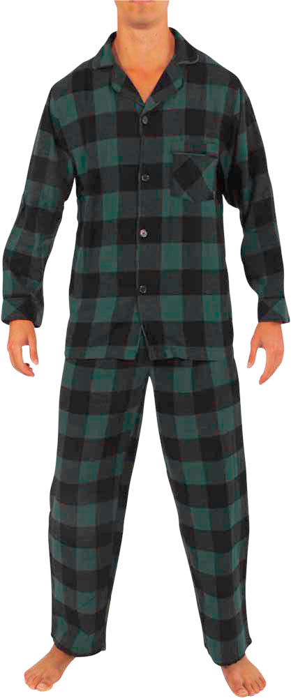 Norty Mens Cotton Yarn Flannel Pajama Lounge Sleep Sets-7