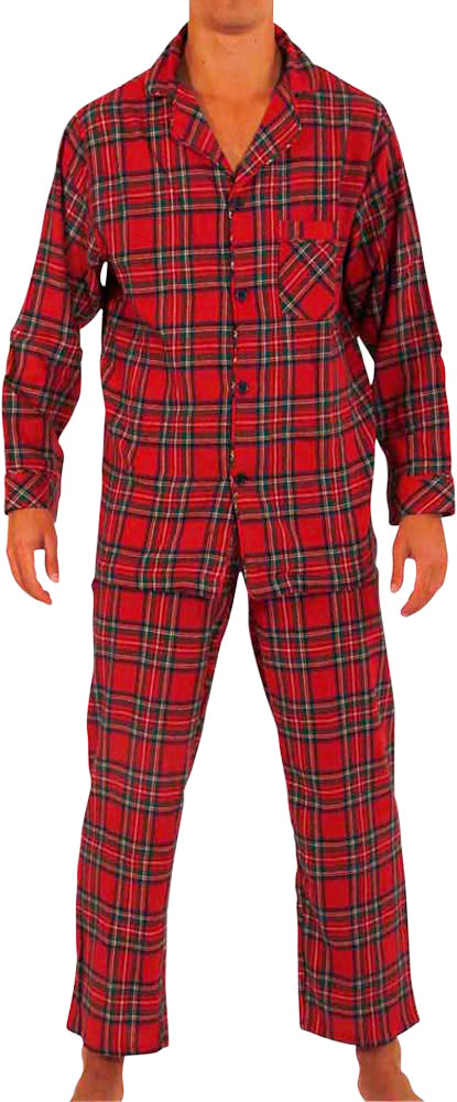 Norty Mens Cotton Yarn Flannel Pajama Lounge Sleep Sets-9