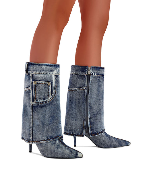 Alessia Denim Stiletto Boot-1