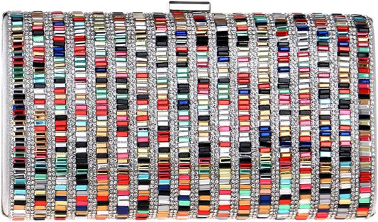 Santimon Clutch Purse Evening Bags For Womens Chain Dress Handbag Crystal Wedding Bead