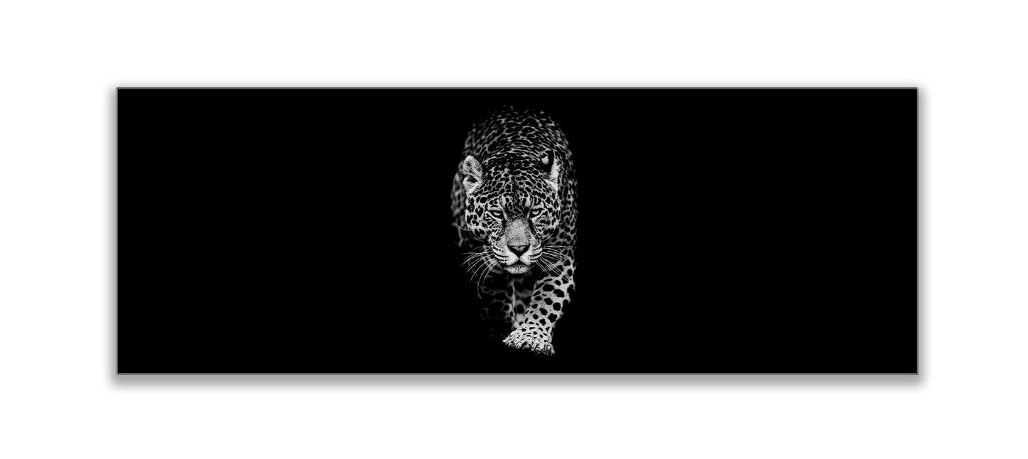 Leopard in Black & White 72" x 24"-3