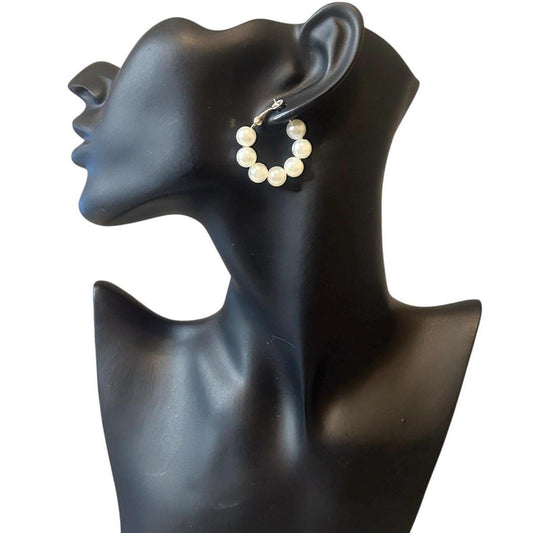 Pearl, Hoops Handmade, Sm., Med., Lg.