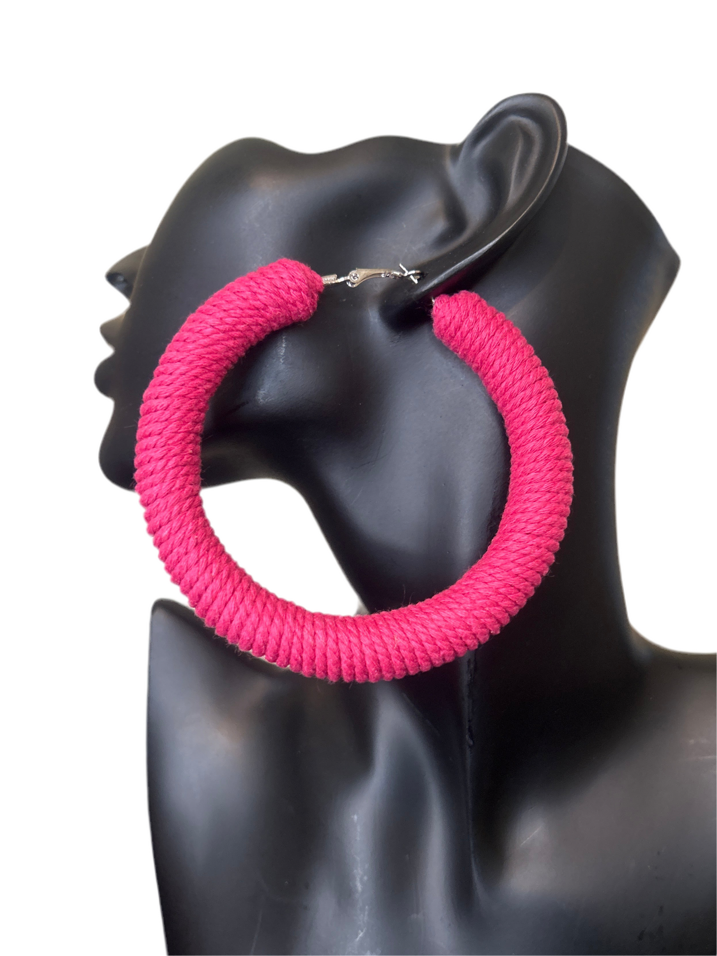 42| Macramé Hoop Earrings – Handmade Boho Statement (See available colors)