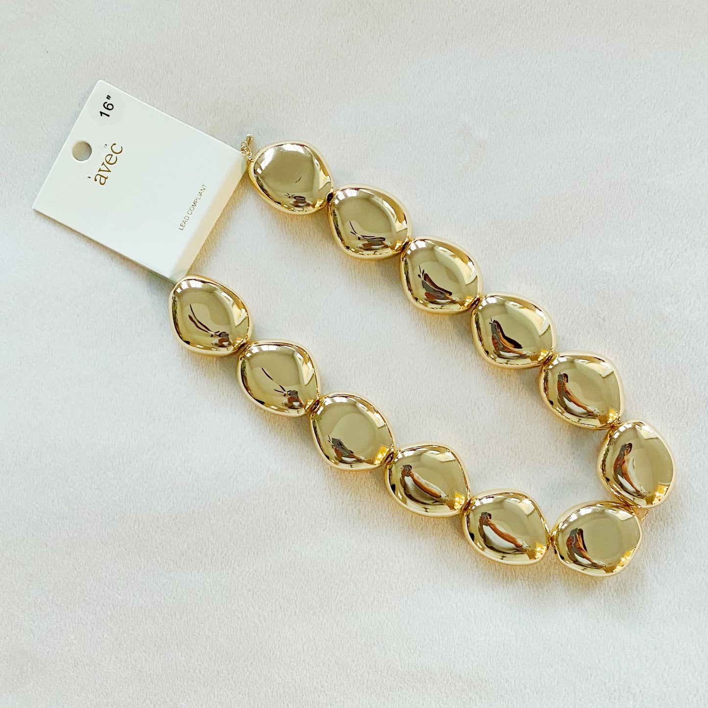 Golden Nugget Statement Necklace-2