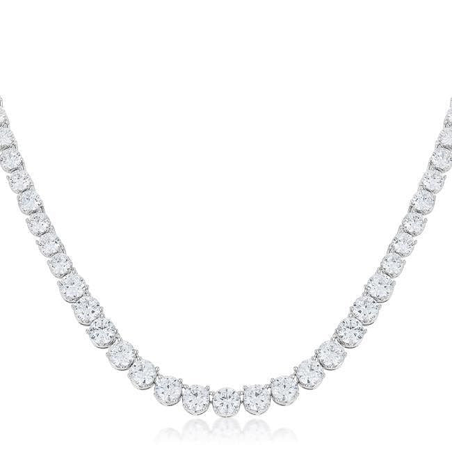Graduated Cubic Zirconia Necklace..-4