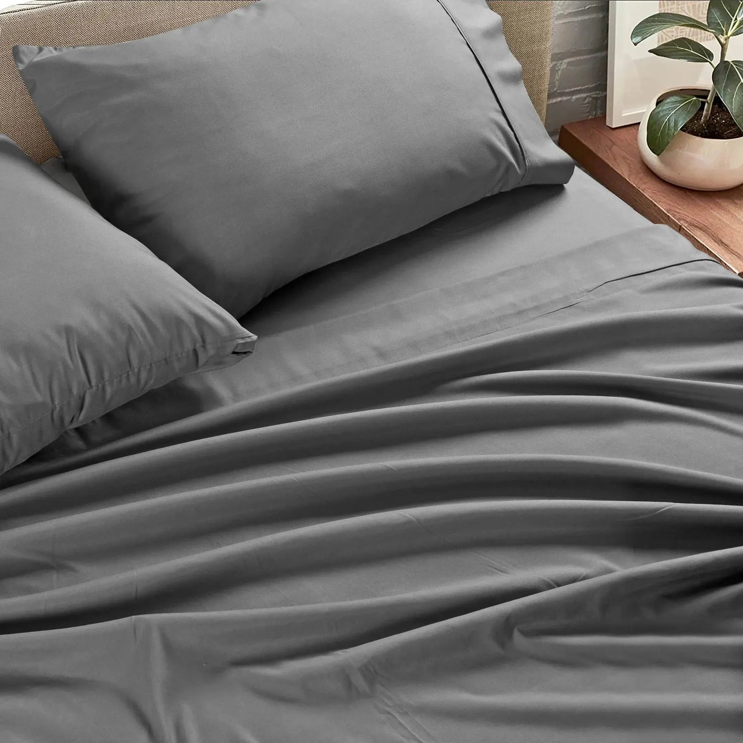 Plain Microfiber Sheet Set in Solid Colors-2