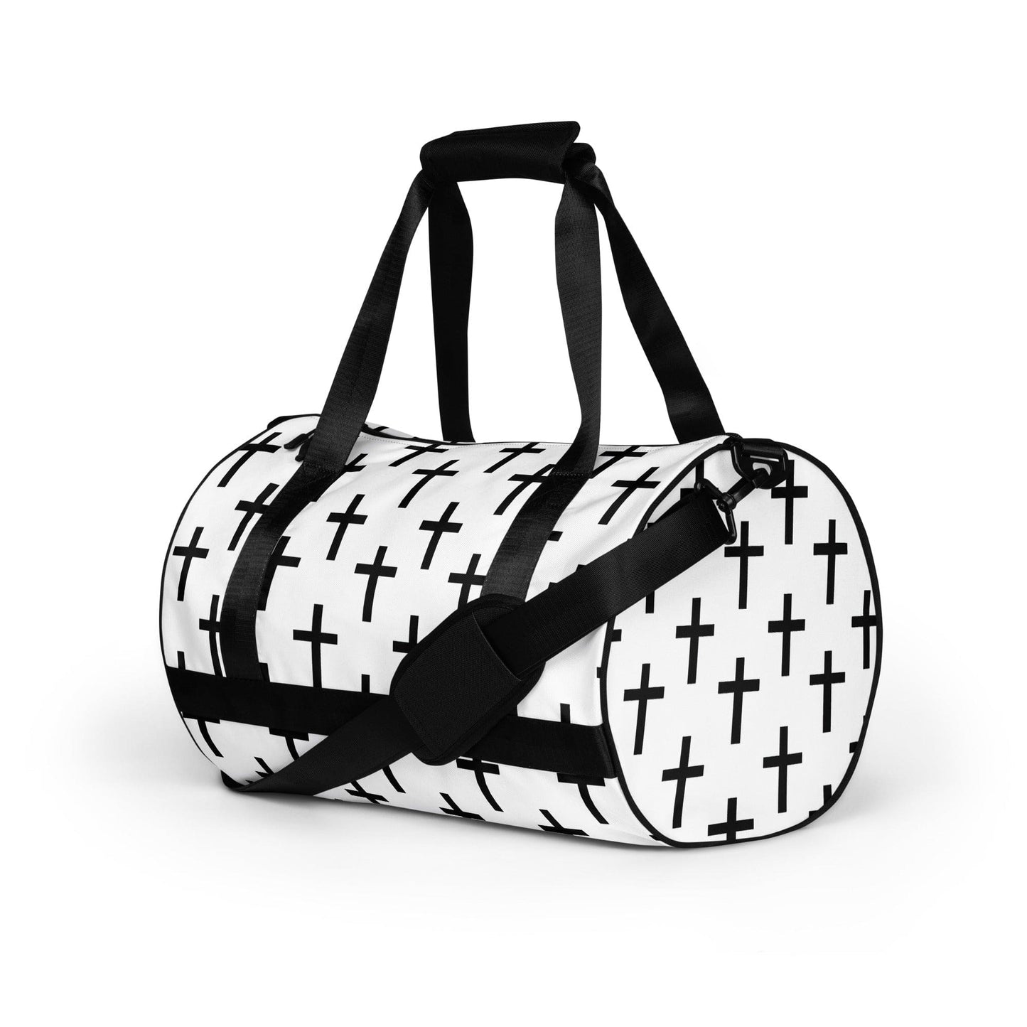 Crossbody Water-resistant Travel Bag - Seamless Cross Pattern-4