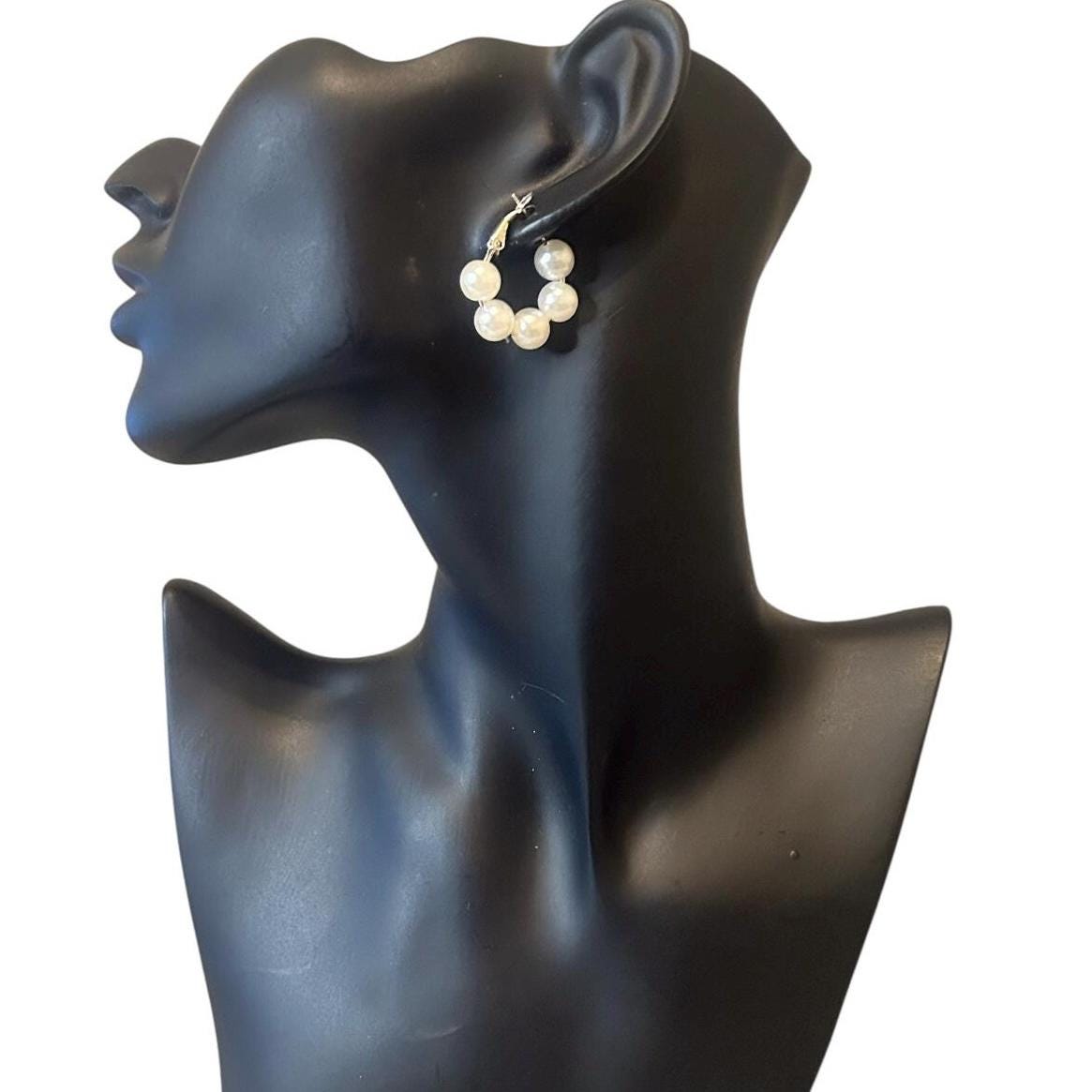 45| Pearl, Hoops Handmade, Sm., Med., Lg.