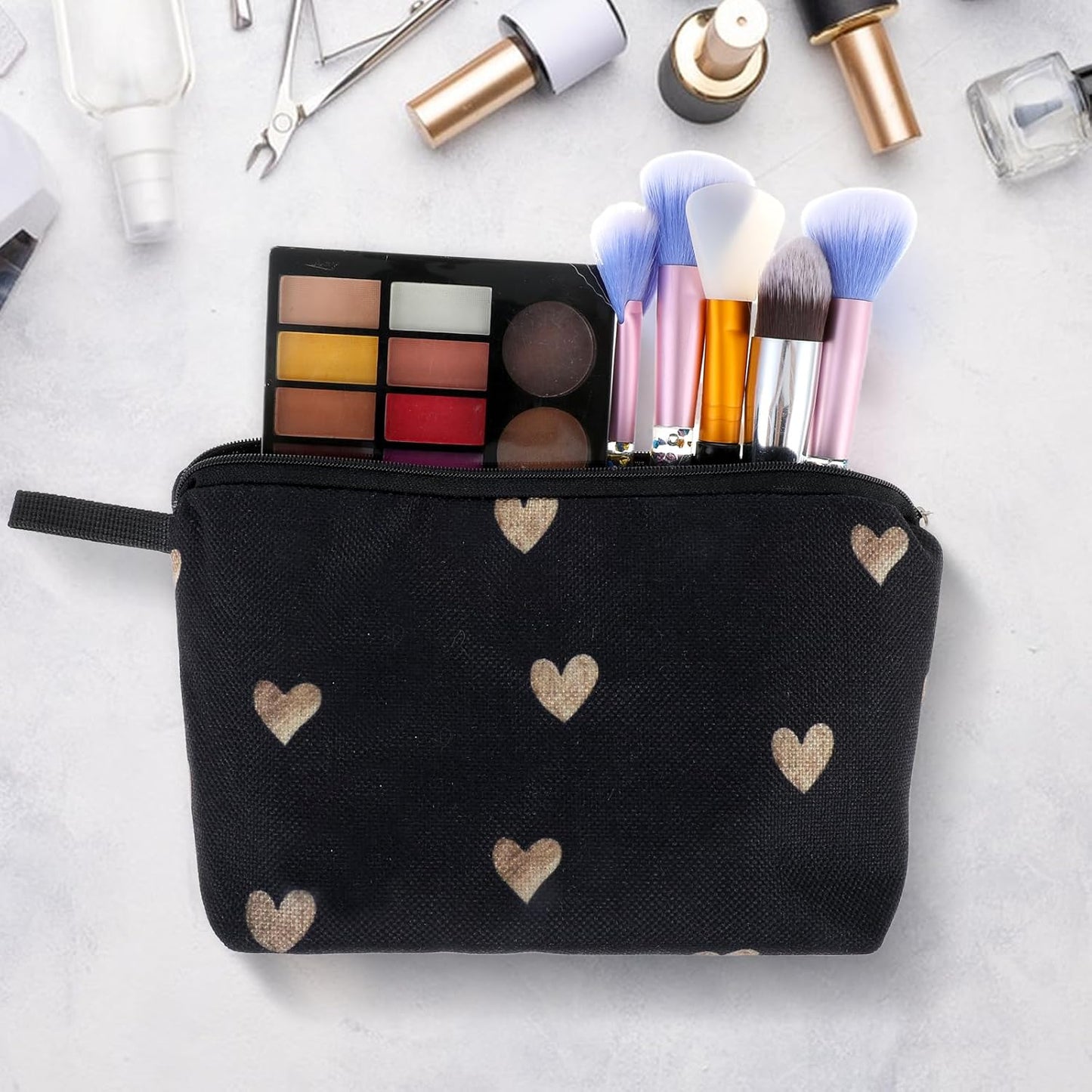 Makeup Bag, Travel Cosmetic Bag, Cute Travel Makeup Bag, Zipper Pouch Small Pouch Gift for Women Travel Toiletry Bag Women Makeup Organizer Case Travel Essentials Toiletries Accessories
