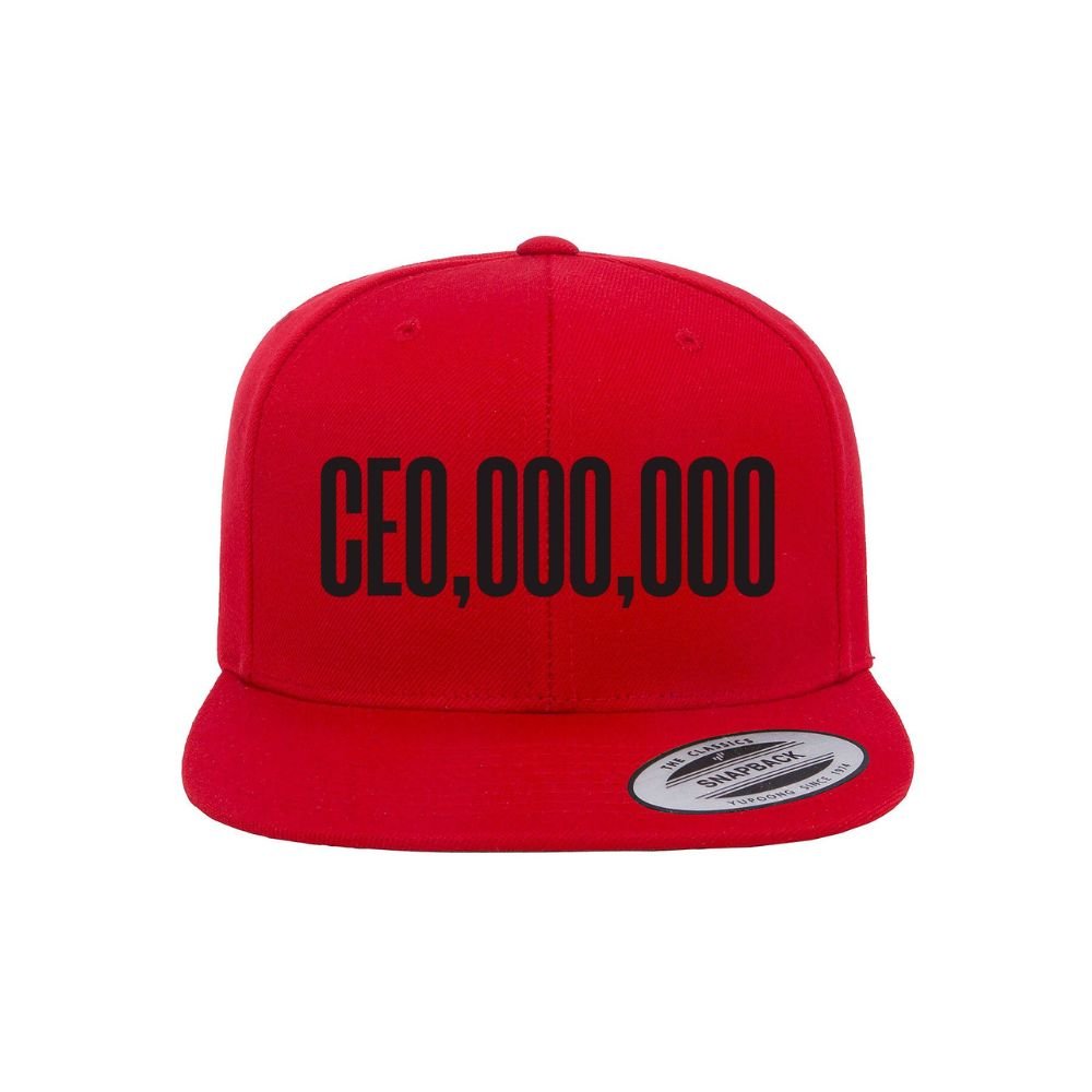 CEO,000,000 Flat Bill Snapback Cap