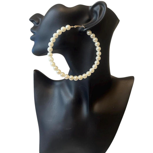 45| Pearl, Hoops Handmade, Sm., Med., Lg.