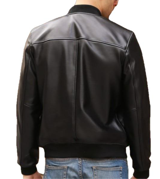 Men's Classic Bomber Leather Jacket