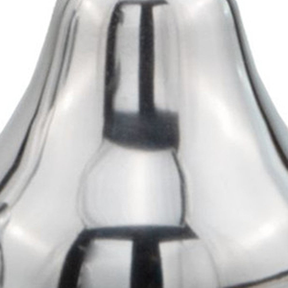 7" Silver Buffed Aluminum Decorative Pear Tabletop Sculpture-3