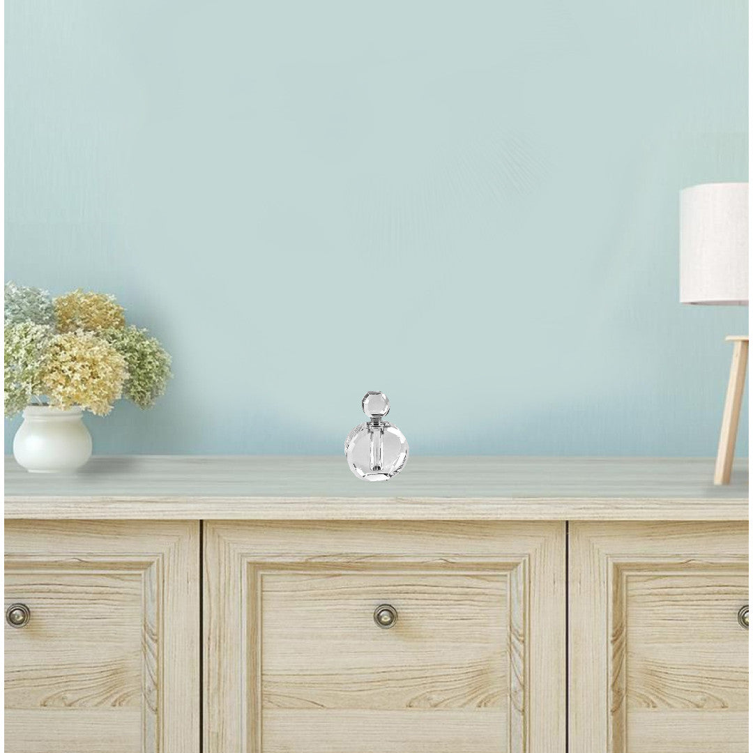 5" Clear Crystal Decorative Perfume Bottle (Collector)-5