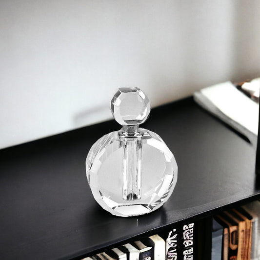 5" Clear Crystal Decorative Perfume Bottle (Collector)-0