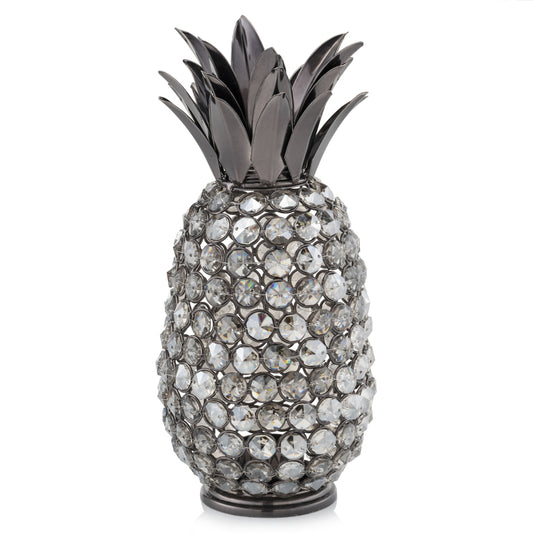11" Silver Nickel Decorative Pineapple Tabletop Sculpture-1