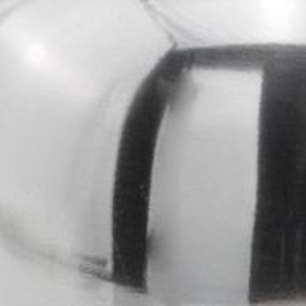 6" Silver Buffed Aluminum Decorative Apple Tabletop Sculpture-4