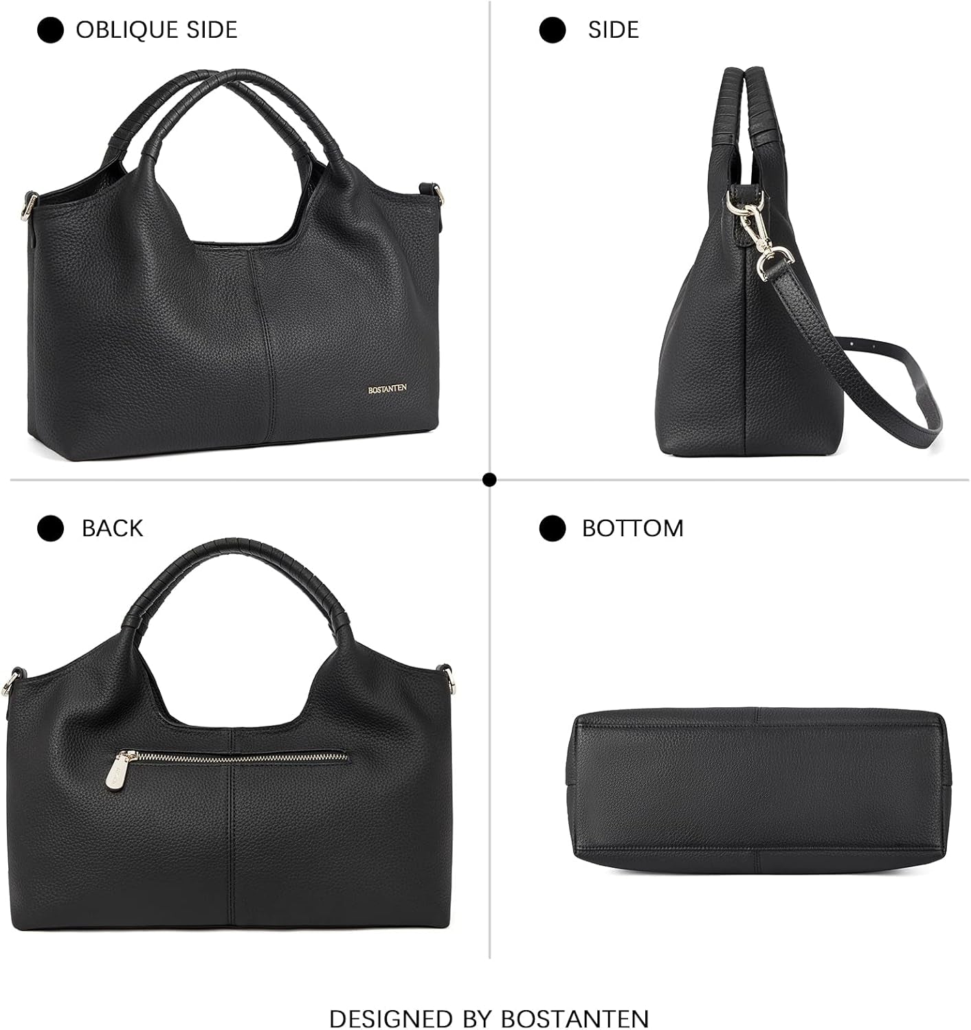 Genuine Leather Purses for Women Designer Handbags Crossbody Shoulder Bags Top Handle Satchel with Adjustable Strap