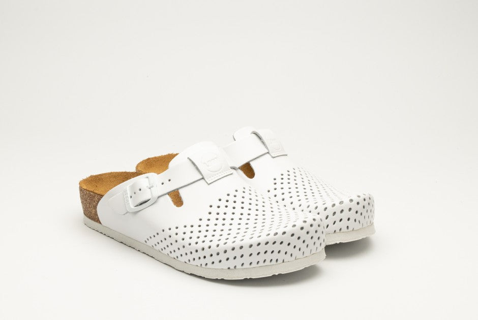 Edita by LEON– Women’s Leather Clog- Orthopedic Cork-style Clog with Adjustable Buckle-0