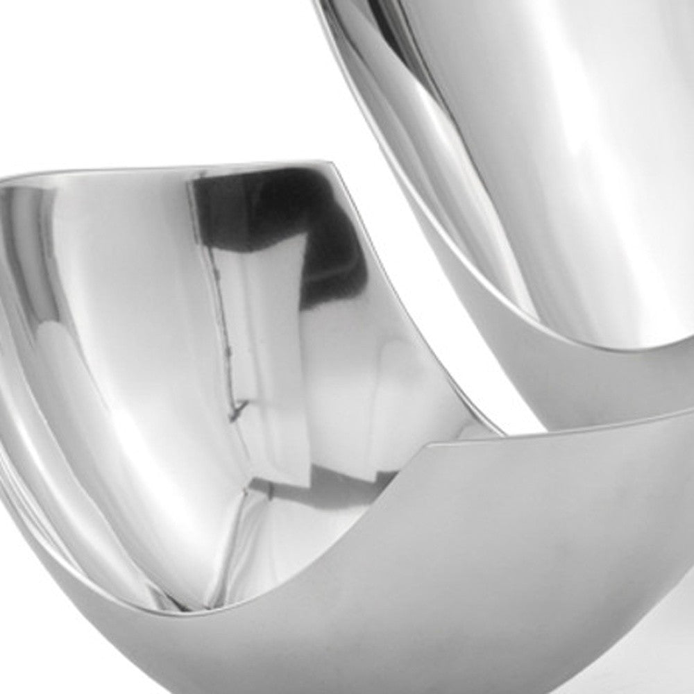 Set of Two Mod Aluminum Scoop Centerpiece Bowls-3