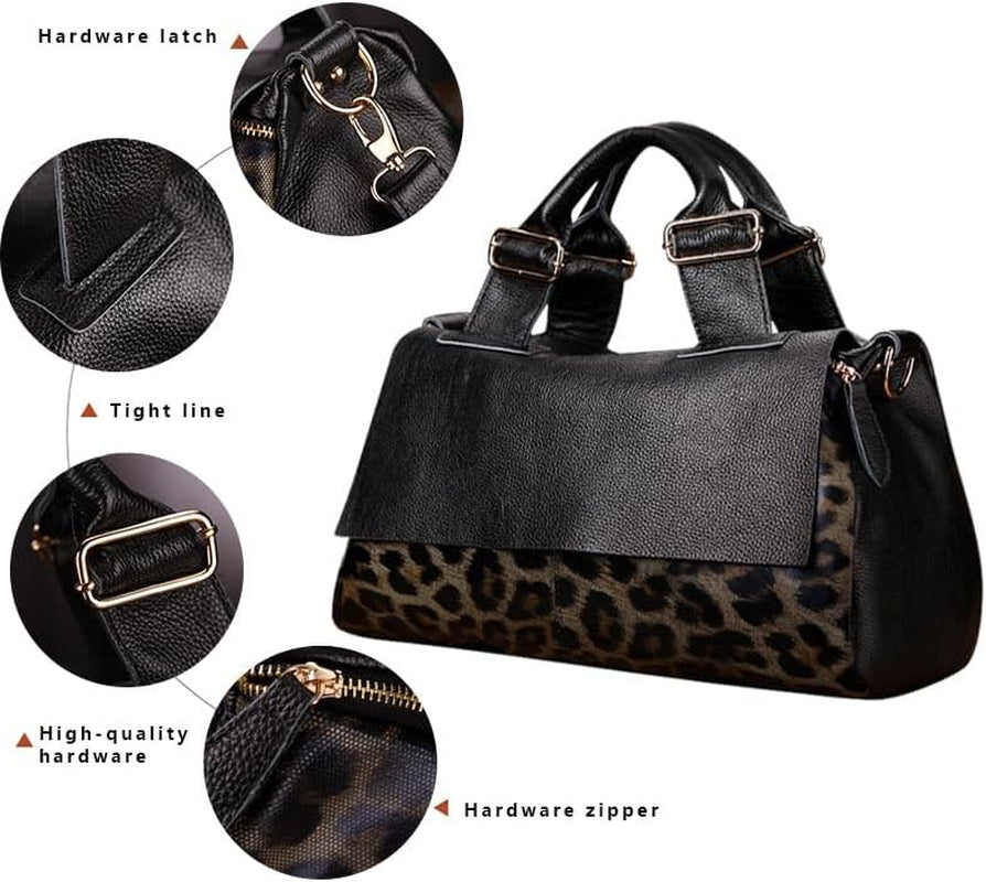 Genuine Leather Cowhide Large Capacity Detachable Shoulder Bag Crossbody Women'S Handbag Storage Purse for Ladies