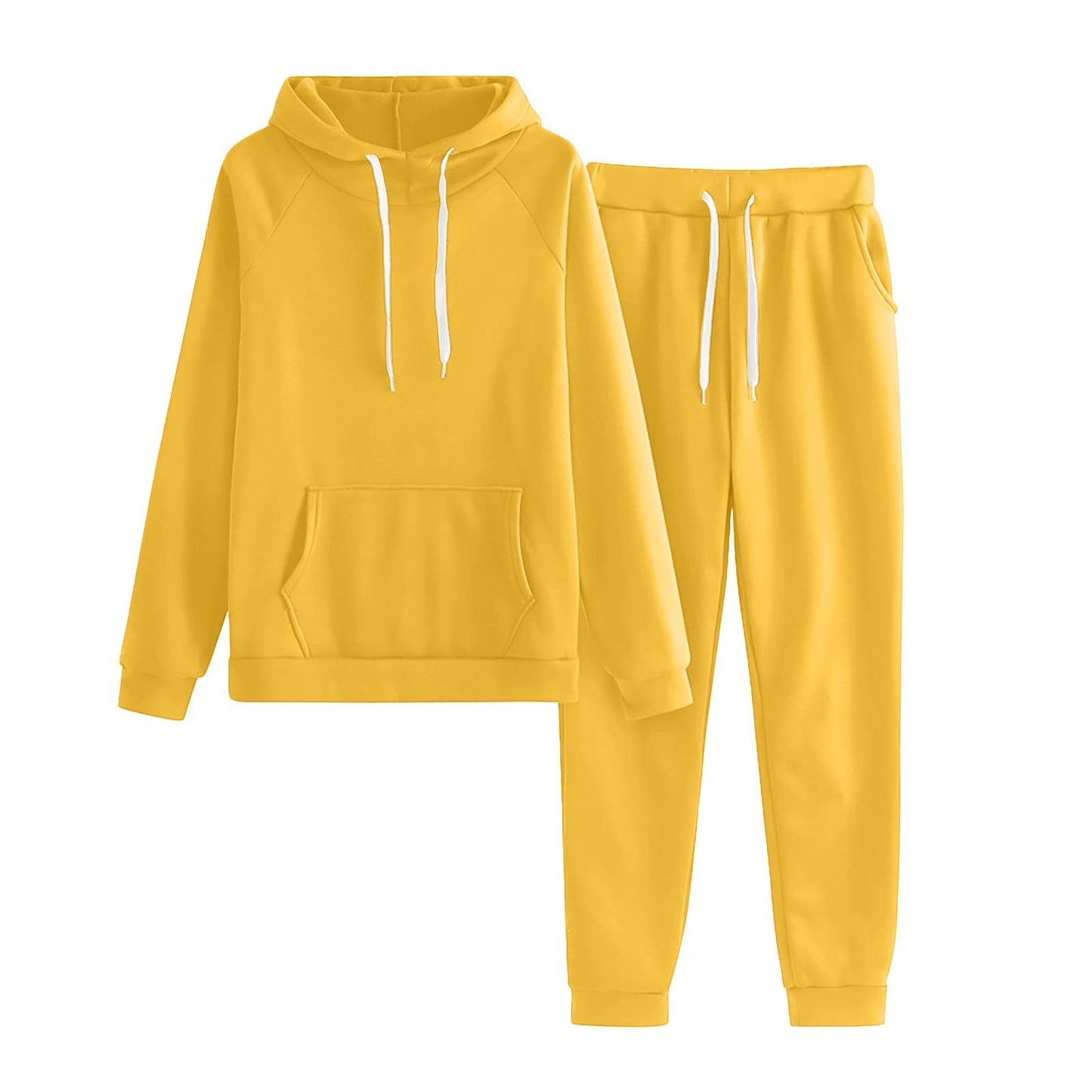 Unisex 2 PC Sweatsuit Set Men Women Oversized Long Sleeve Hoodie Pullover Sweatshirt Tracksuit Jogger Sweatpants