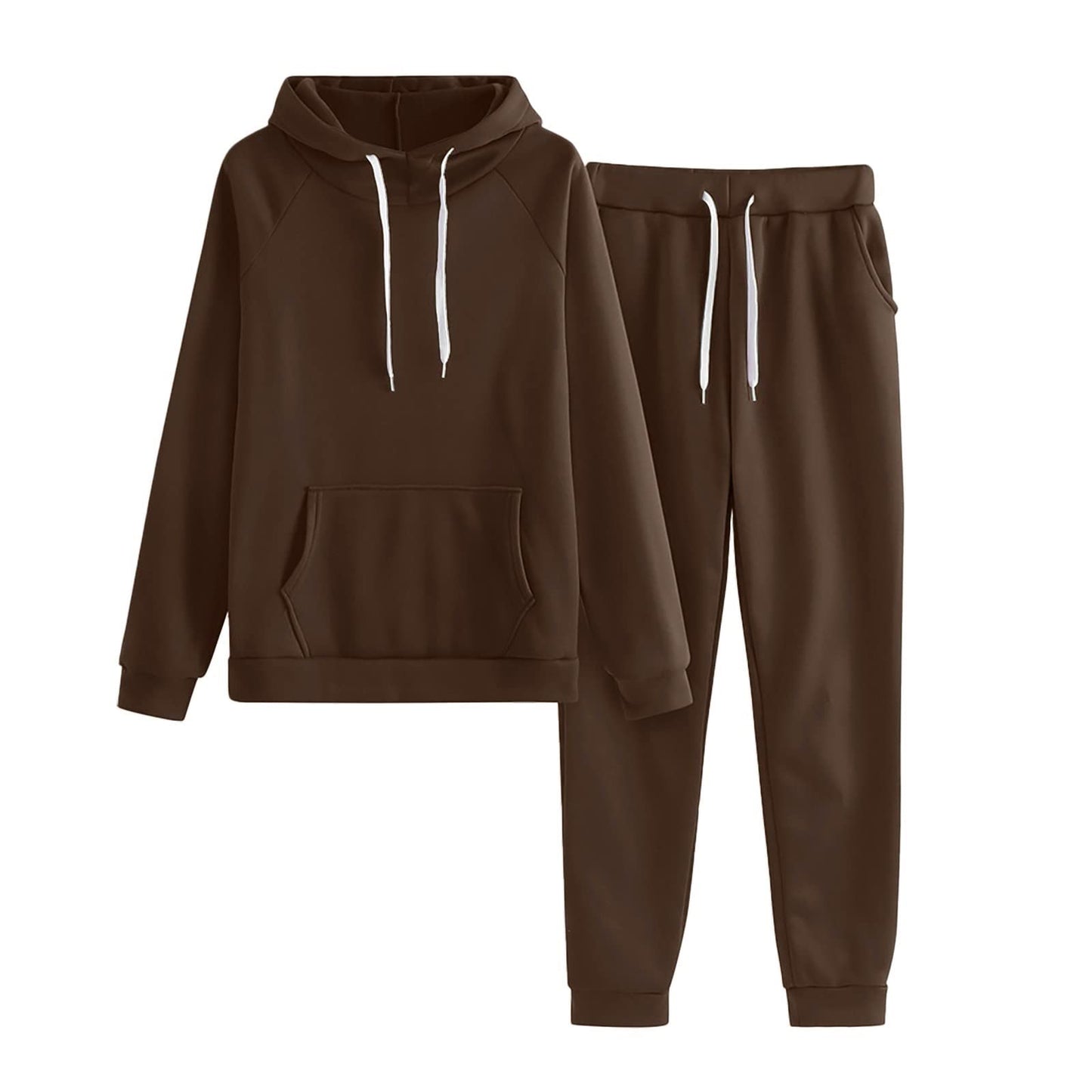 Unisex 2 PC Sweatsuit Set Men Women Oversized Long Sleeve Hoodie Pullover Sweatshirt Tracksuit Jogger Sweatpants