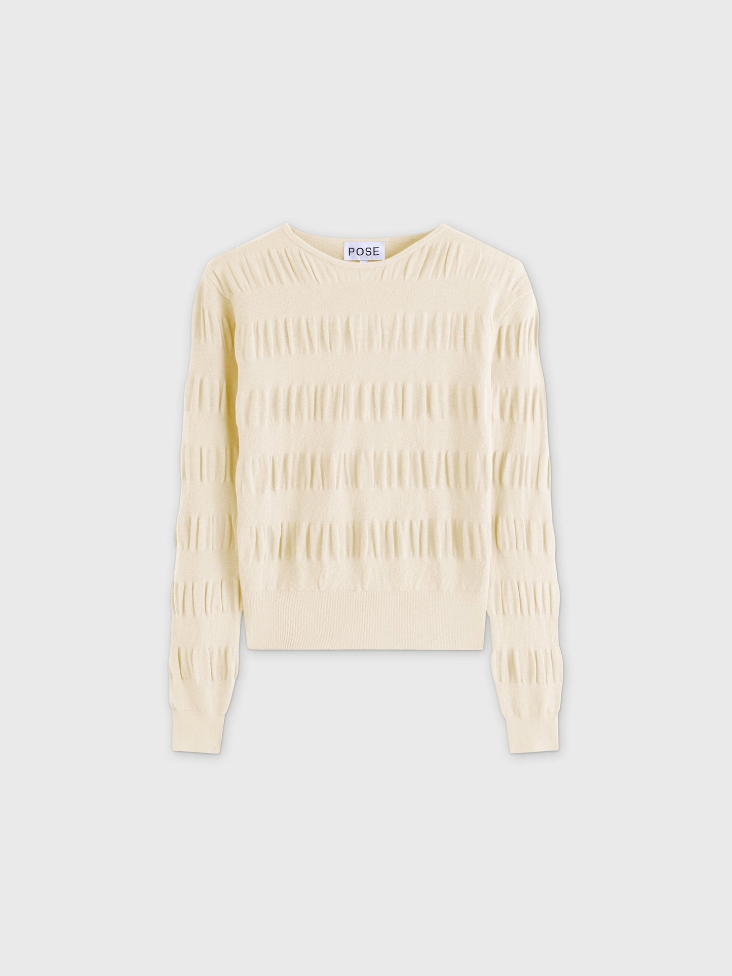 Ruched Sweater-Ivory-0