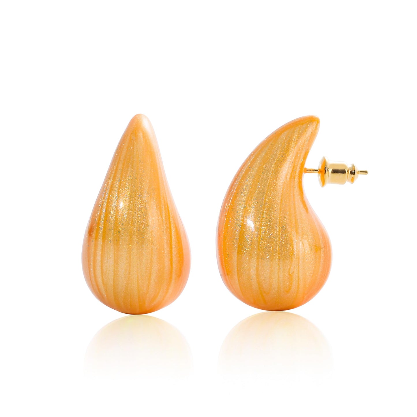 Big Hoop Earrings for Women Trendy, Teardrop Dangle Earrings Jewelry, Hypoallergenic 22K Gold Plated Stainless Steel Posts, Nickel Free Chunky Stud Earrings, Designer Duped Jewelry