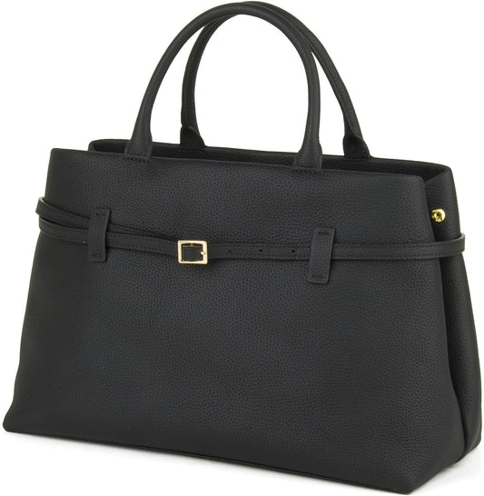 Full-Grain Cow Leather Top Handle Satchel, Tote Bag for Women Work and Shoulder Crossbody Bag with Adustable Strap