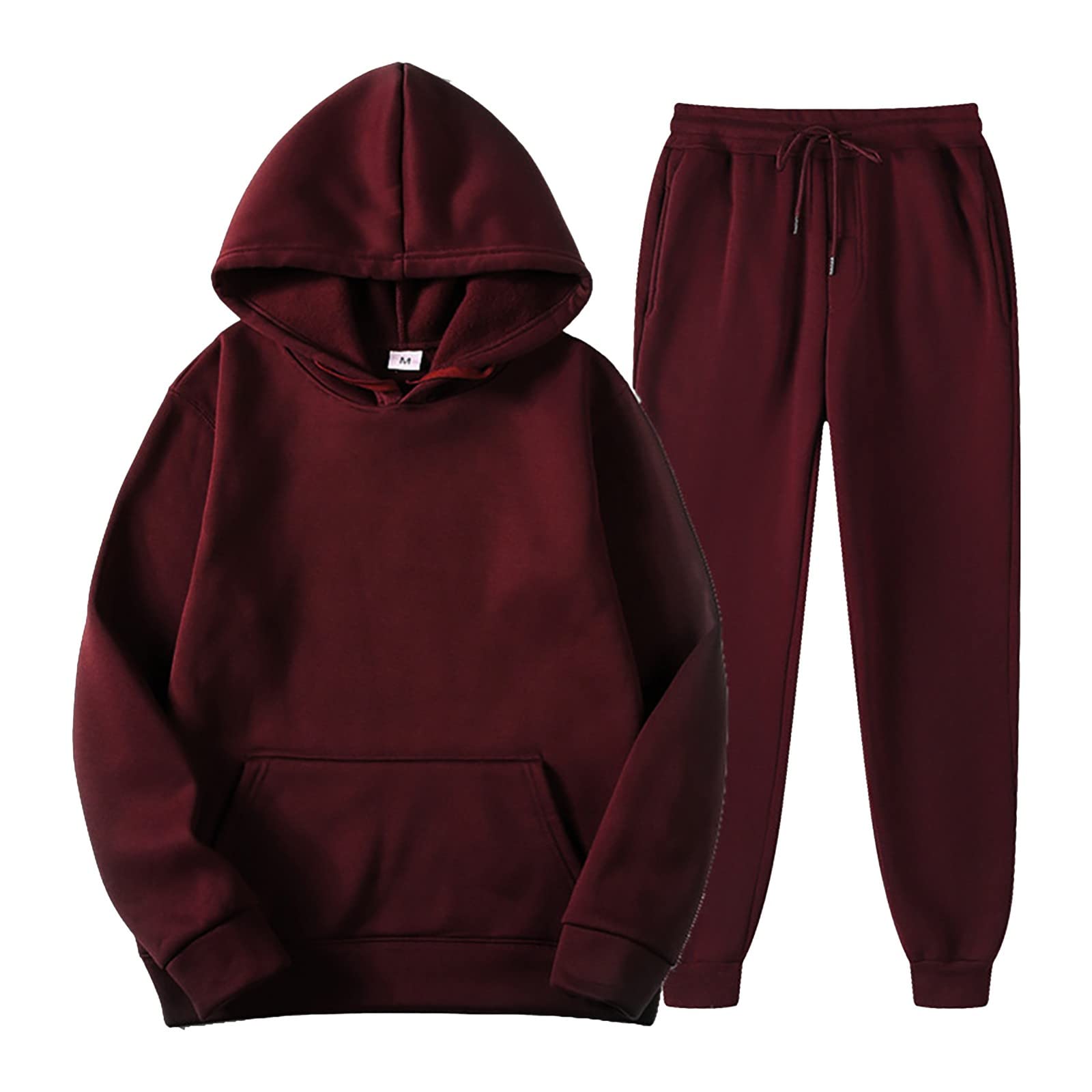 Unisex 2 PC Sweatsuit Set Men Women Oversized Long Sleeve Hoodie Pullover Sweatshirt Tracksuit Jogger Sweatpants