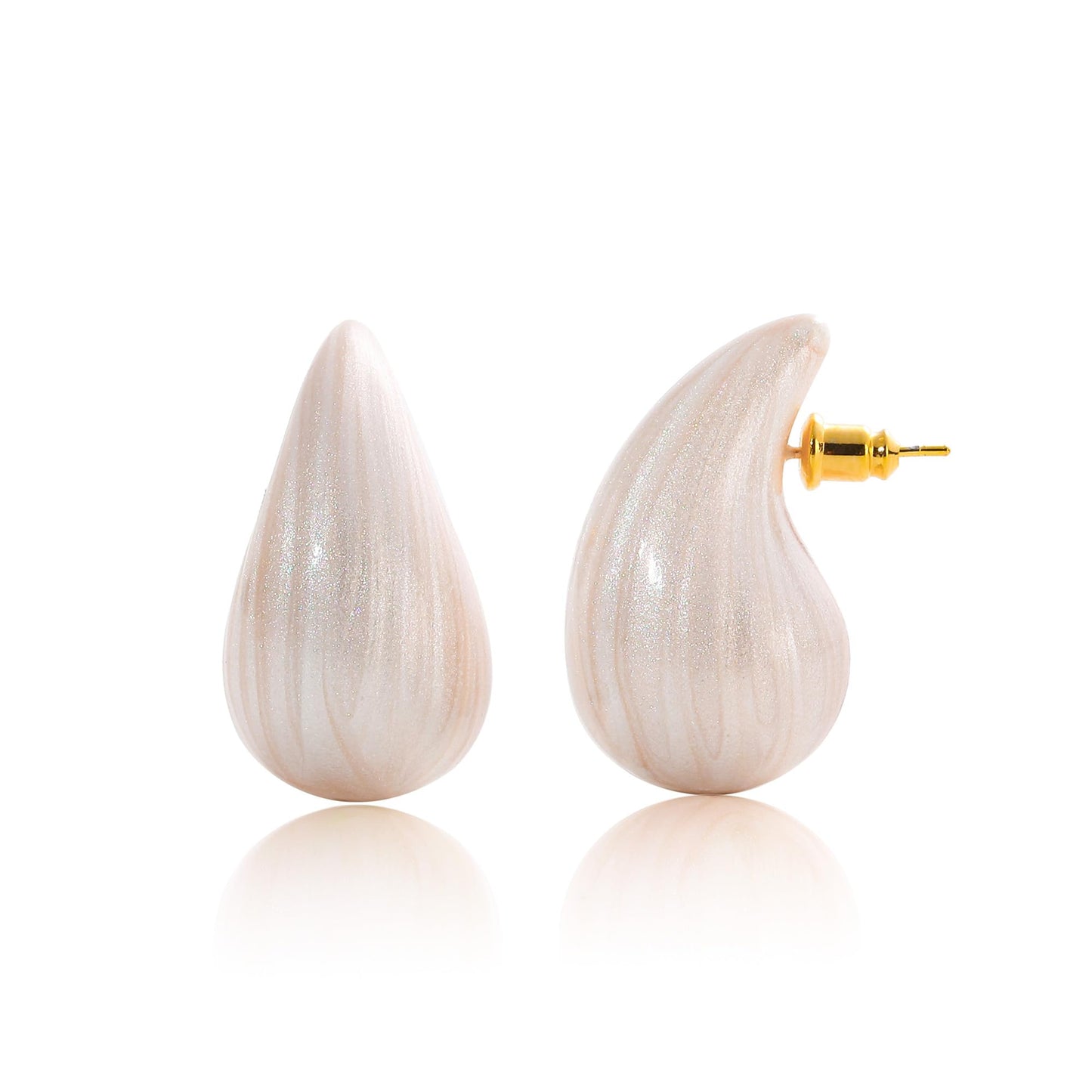 Big Hoop Earrings for Women Trendy, Teardrop Dangle Earrings Jewelry, Hypoallergenic 22K Gold Plated Stainless Steel Posts, Nickel Free Chunky Stud Earrings, Designer Duped Jewelry