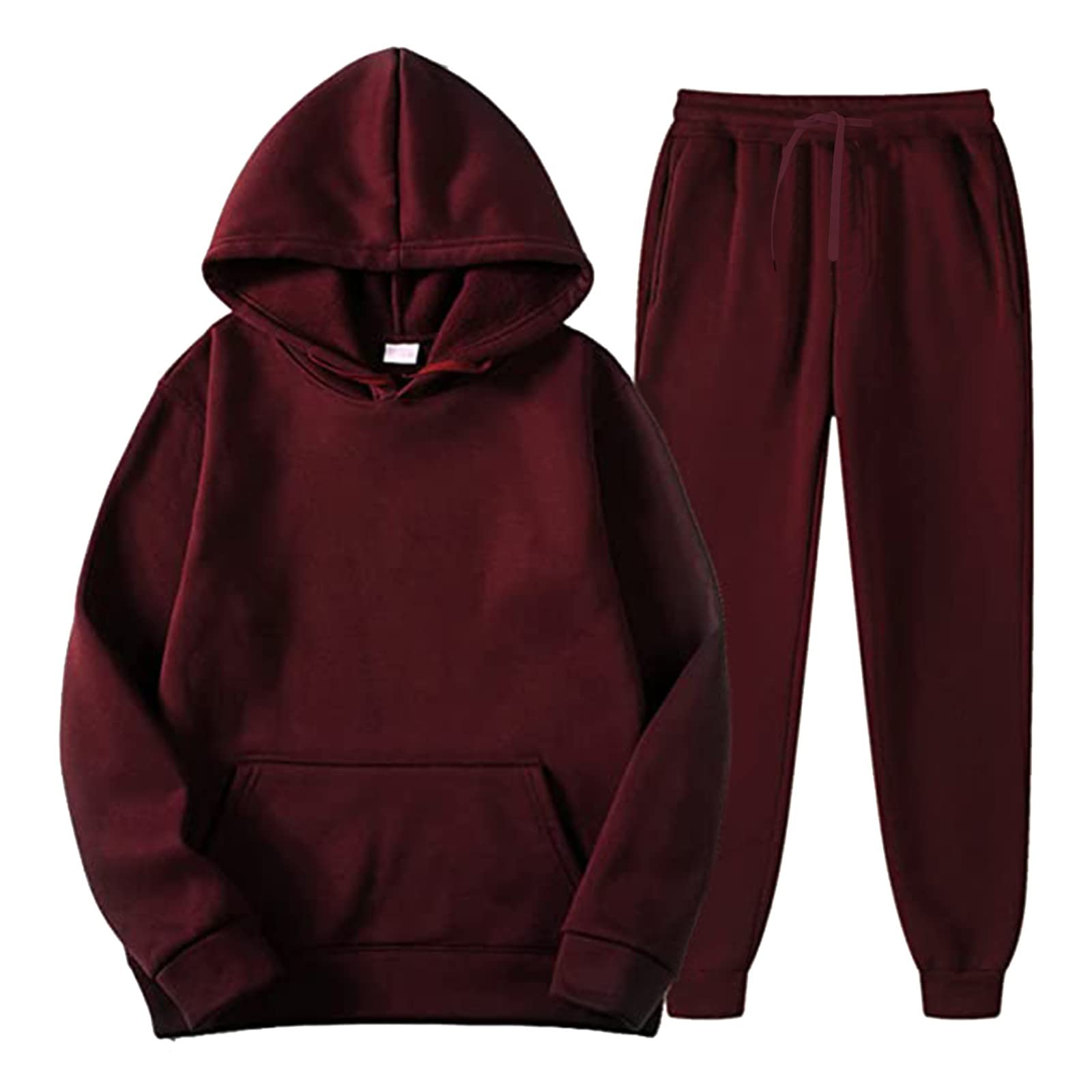 Unisex 2 PC Sweatsuit Set Men Women Oversized Long Sleeve Hoodie Pullover Sweatshirt Tracksuit Jogger Sweatpants