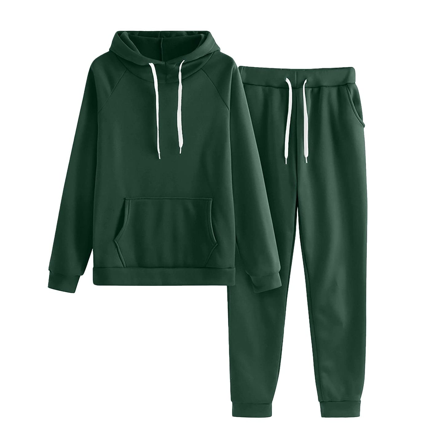 Unisex 2 PC Sweatsuit Set Men Women Oversized Long Sleeve Hoodie Pullover Sweatshirt Tracksuit Jogger Sweatpants