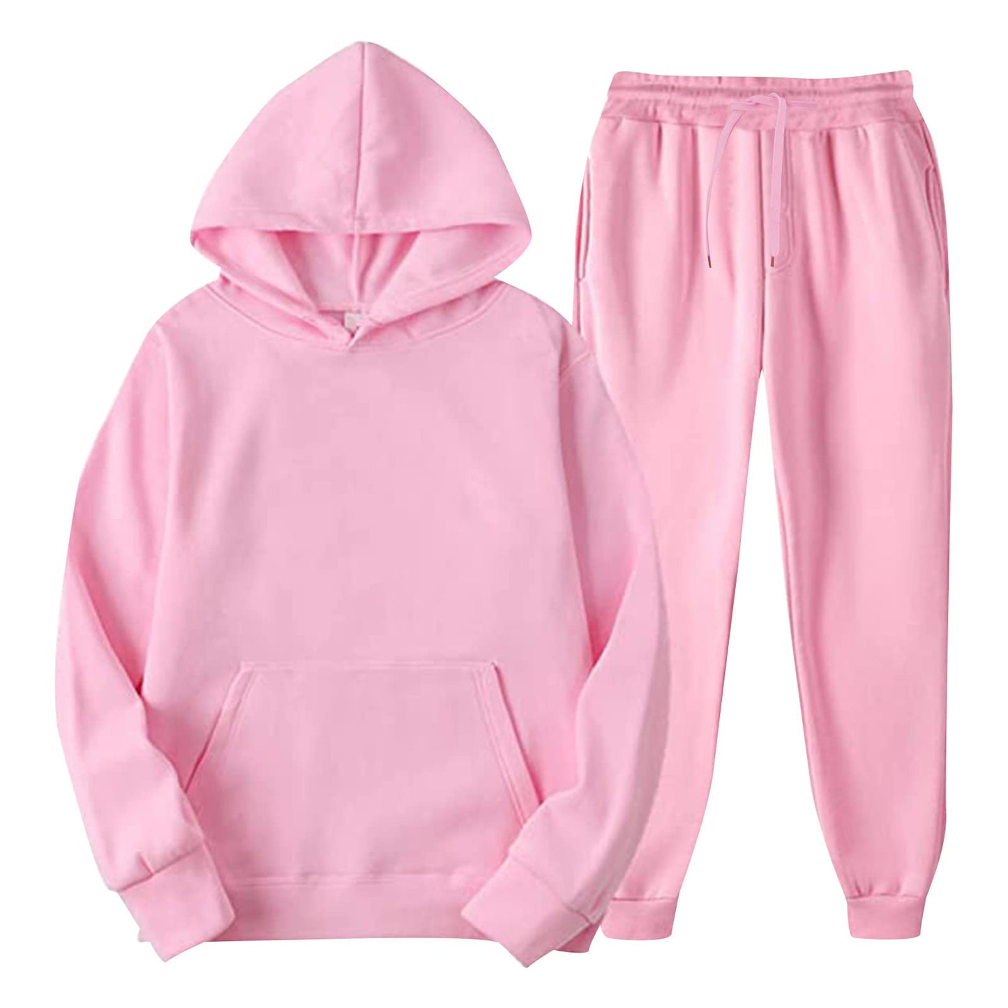 Unisex 2 PC Sweatsuit Set Men Women Oversized Long Sleeve Hoodie Pullover Sweatshirt Tracksuit Jogger Sweatpants