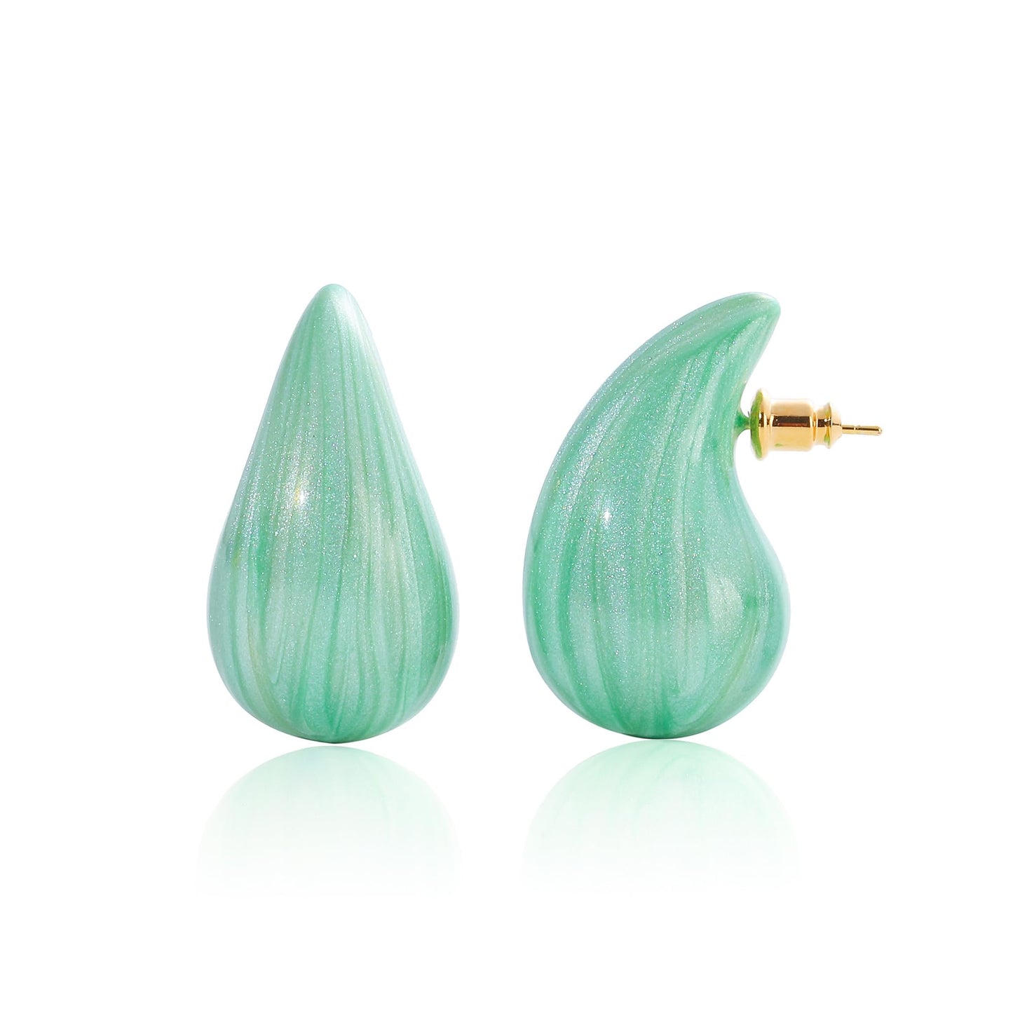 Big Hoop Earrings for Women Trendy, Teardrop Dangle Earrings Jewelry, Hypoallergenic 22K Gold Plated Stainless Steel Posts, Nickel Free Chunky Stud Earrings, Designer Duped Jewelry