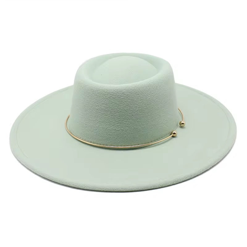Round Radiant Widebrim Fedora Hat- Mint-0