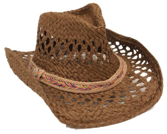 ‘Chocolate Cowboy’ Brown Soft Straw Cowboy Hat-1