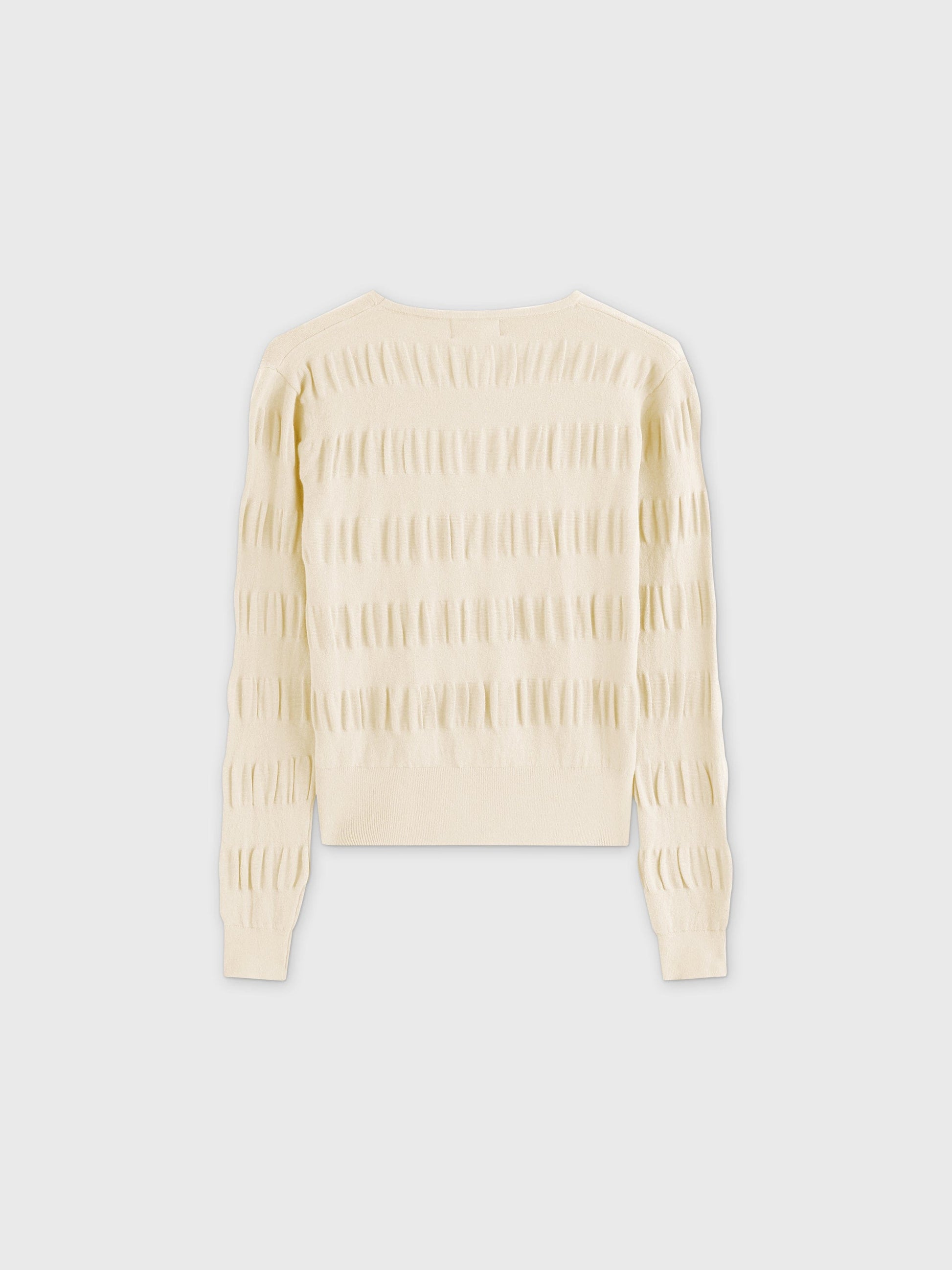 Ruched Sweater-Ivory-1