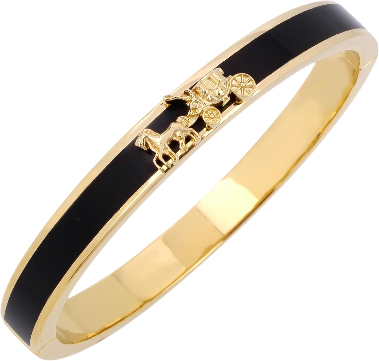 Coach Horse & Carriage Enamel Hinge Bracelet
