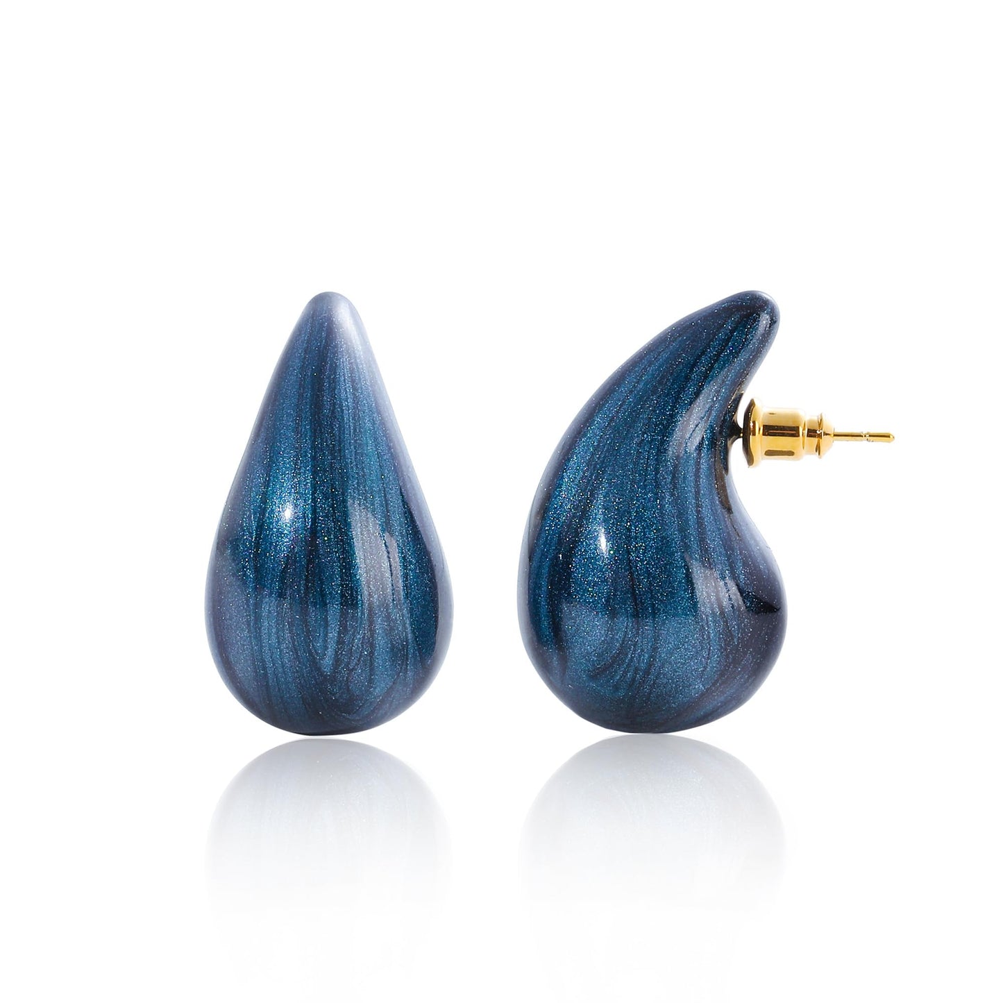 Big Hoop Earrings for Women Trendy, Teardrop Dangle Earrings Jewelry, Hypoallergenic 22K Gold Plated Stainless Steel Posts, Nickel Free Chunky Stud Earrings, Designer Duped Jewelry