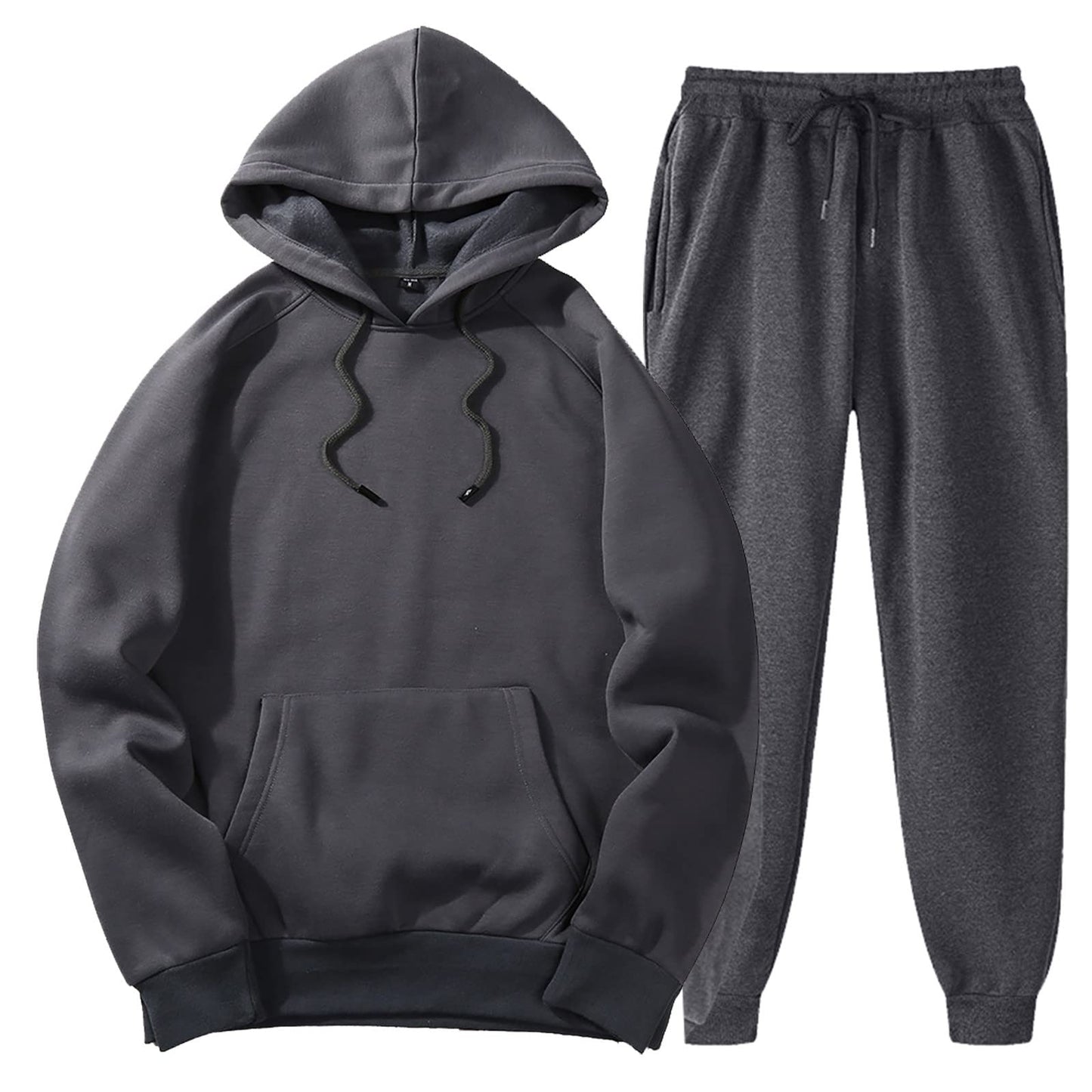 Unisex 2 PC Sweatsuit Set Men Women Oversized Long Sleeve Hoodie Pullover Sweatshirt Tracksuit Jogger Sweatpants