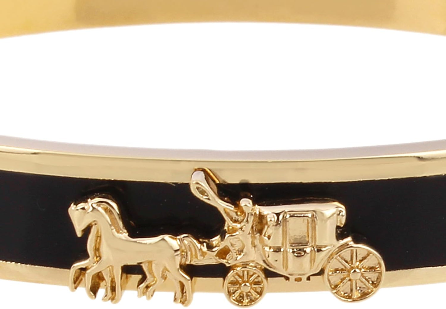 Coach Horse & Carriage Enamel Hinge Bracelet