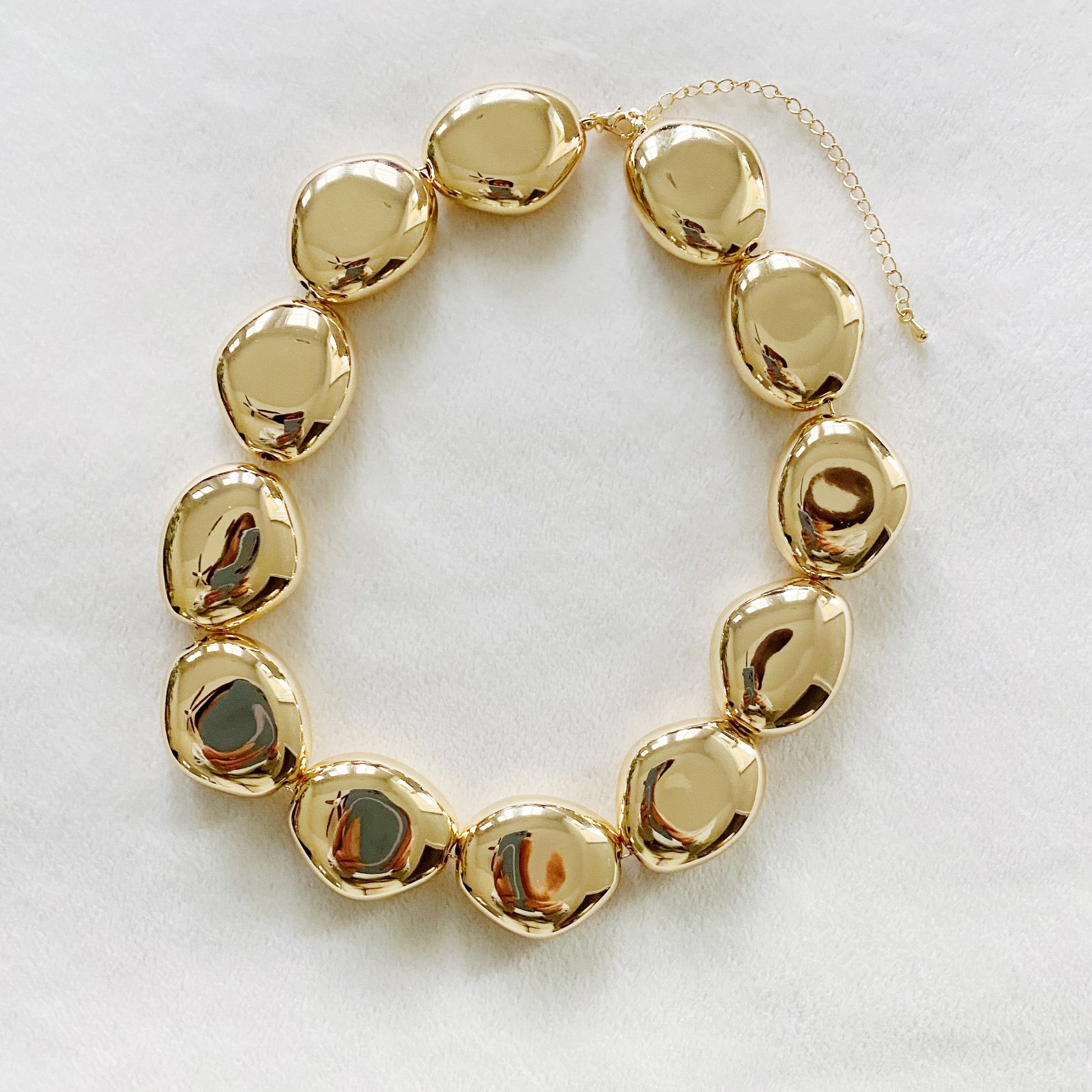 Golden Nugget Statement Necklace-0