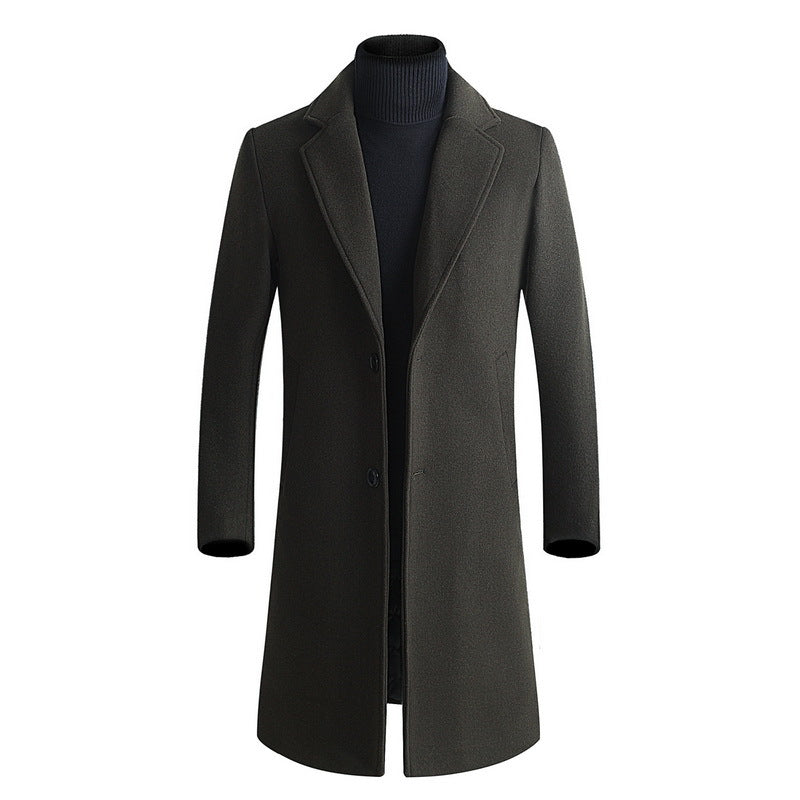 Plain Wool Trench Coat