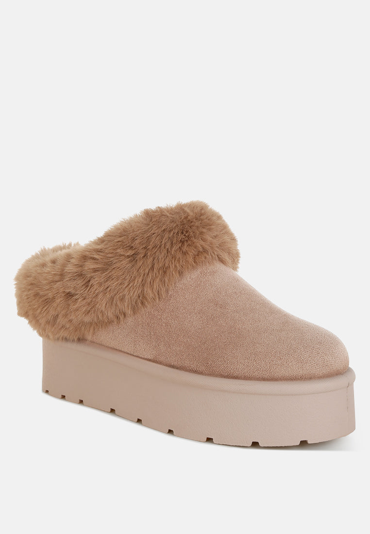 Aniso Faux Fur Slip On Snow Boots-2