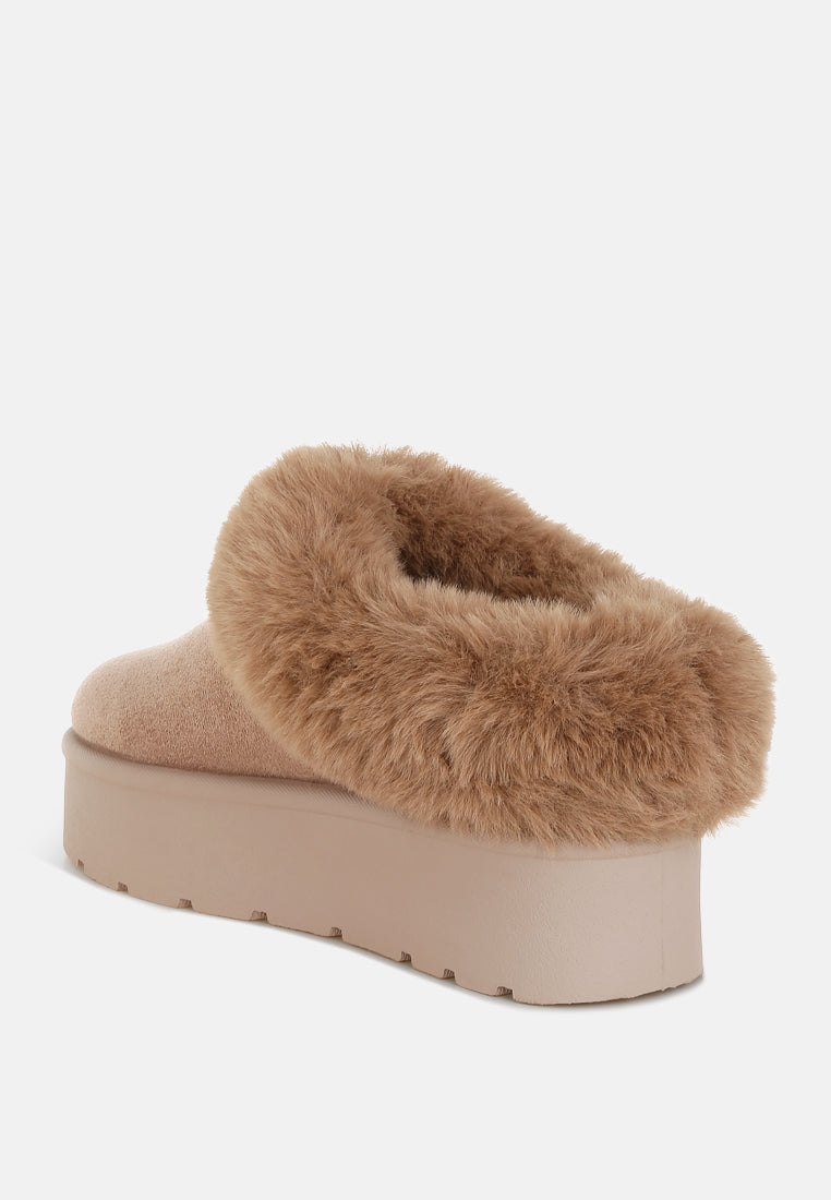 Aniso Faux Fur Slip On Snow Boots-3