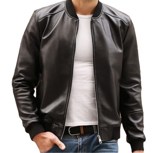 Jorah Men's Classic Bomber Leather Jacket