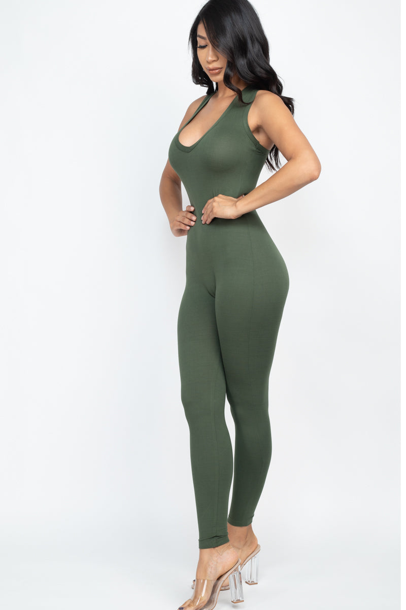 Racer Back Bodycon Jumpsuit (CAPELLA)-21