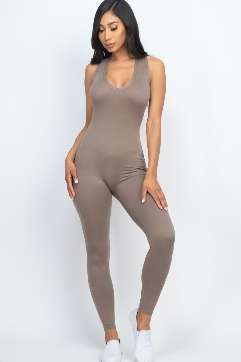 Racer Back Bodycon Jumpsuit (CAPELLA)-34